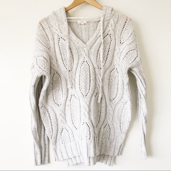 Cupio Sweaters - Cupio Knit Pullover Hoodie Sweater Sz L